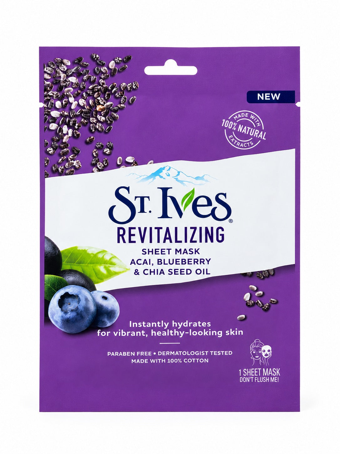 St. Ives revitalizing Acai Sheet Mask