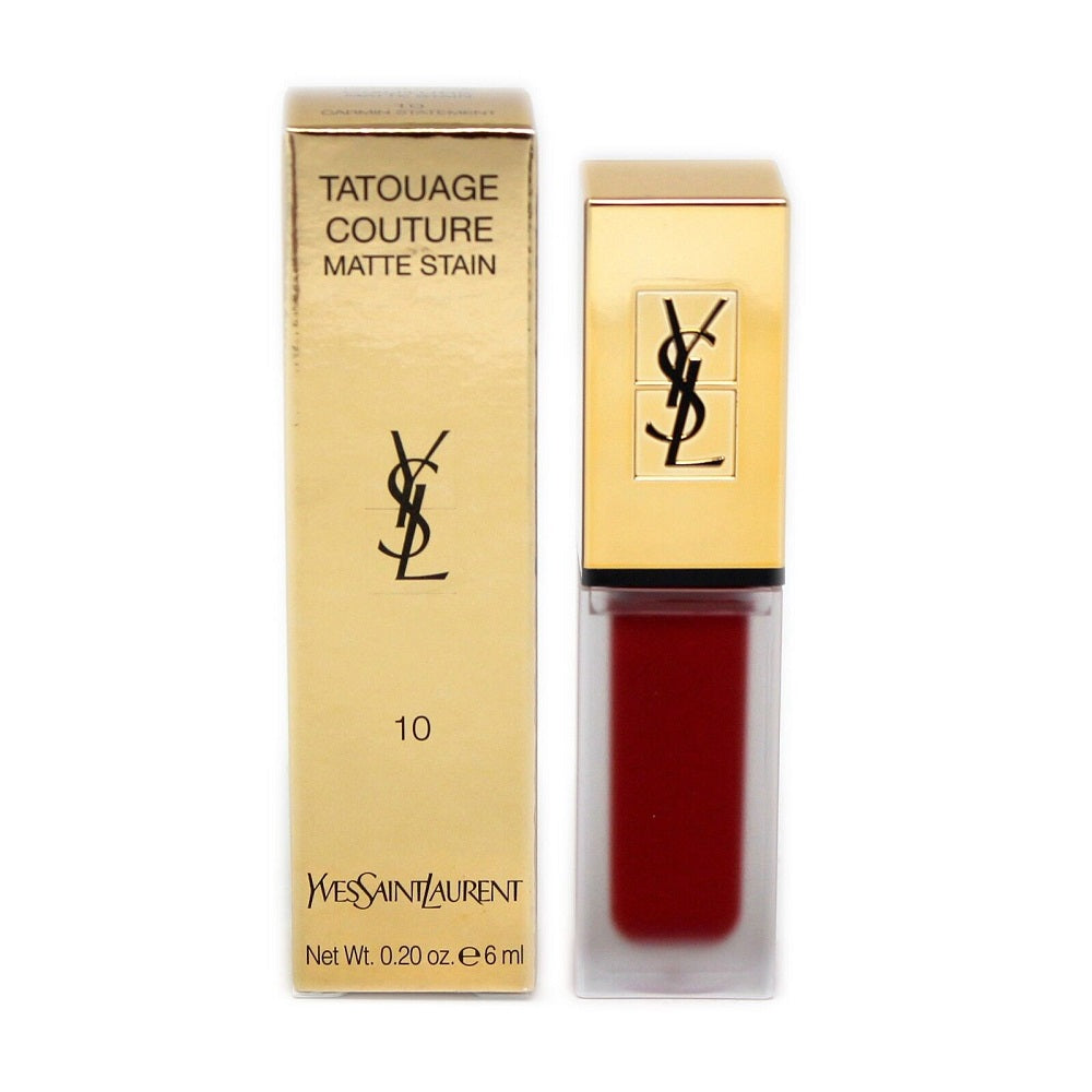 YSL Tatouage Couture Matte Stain # 10 Carminstatement (W) أحمر شفاه 6 مل
