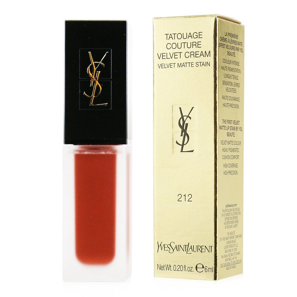Tatouage Couture Velvet Cream Velvet Matte Stain # 212 Rouge Rebel (W) أحمر شفاه 6 مل