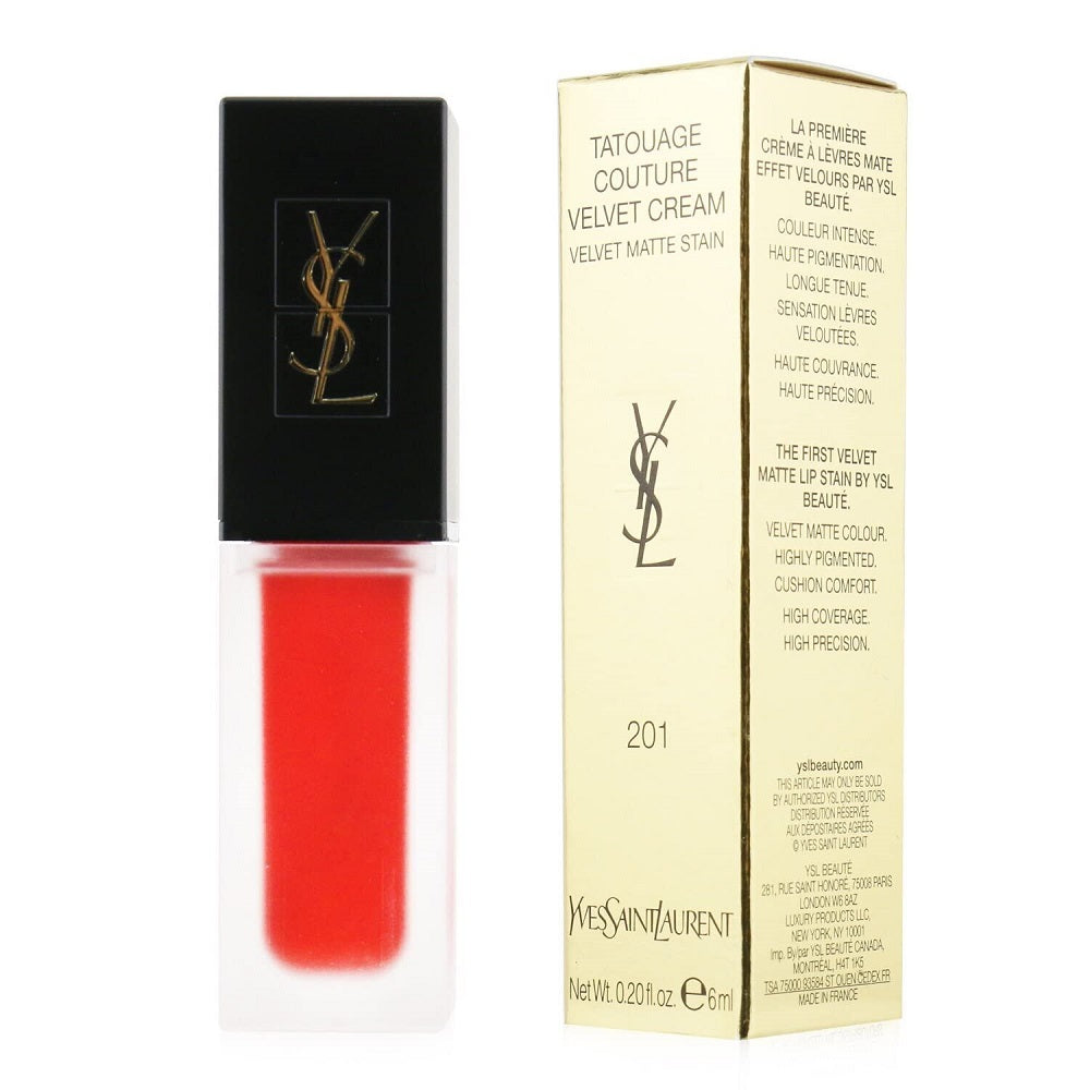 Tatouage Couture Velvet Cream Velvet Matte Stain # 201 Rouge Tatouage (W) أحمر شفاه 6 مل
