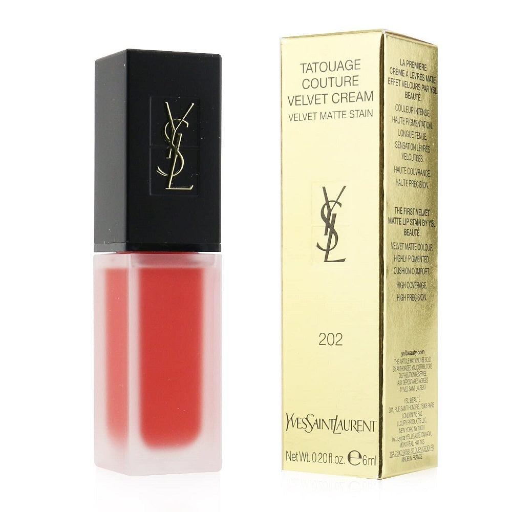 Tatouage Couture Velvet Cream Velvet Matte Stain # 202 رمز مرجاني (W) أحمر شفاه 6 مل