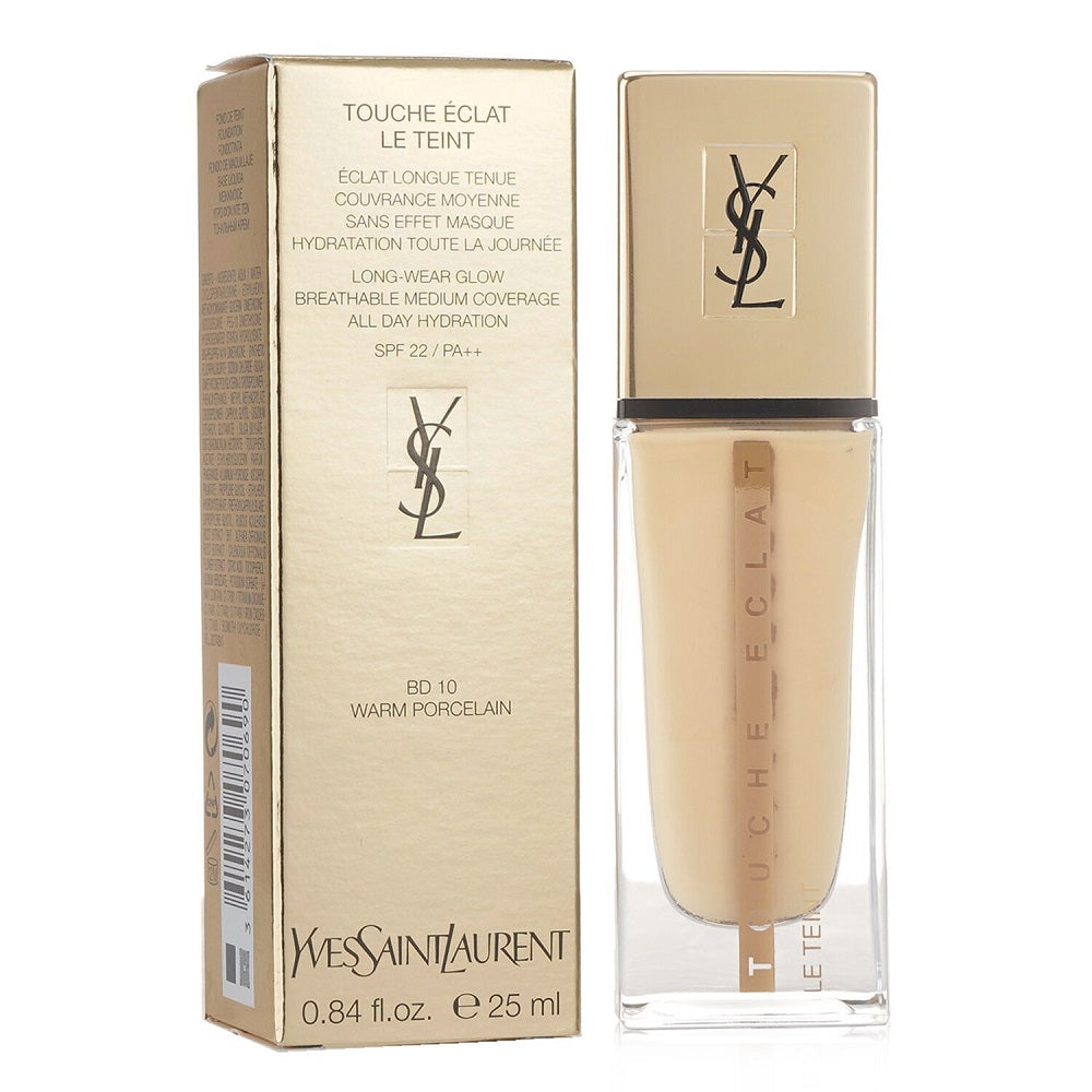 كريم أساس Touche Eclat Le Teint Long-Wear Glow BD10 بورسلين دافئ (W) 25 مل