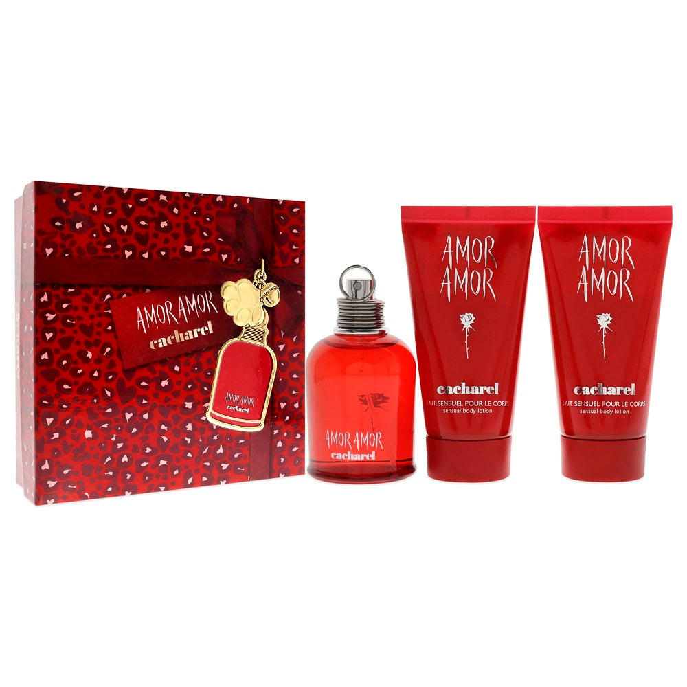 عطر أمور أمور (نسائي) أو دو تواليت 50 مل + لوشن للجسم 2 × 50 مل، طقم هدايا