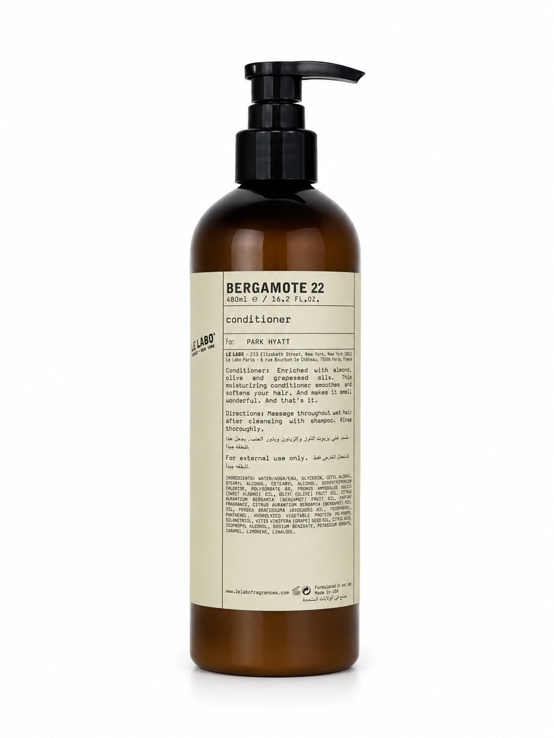 Le Labo Bergamote 22 conditioner Hotels Line Edition 480ml