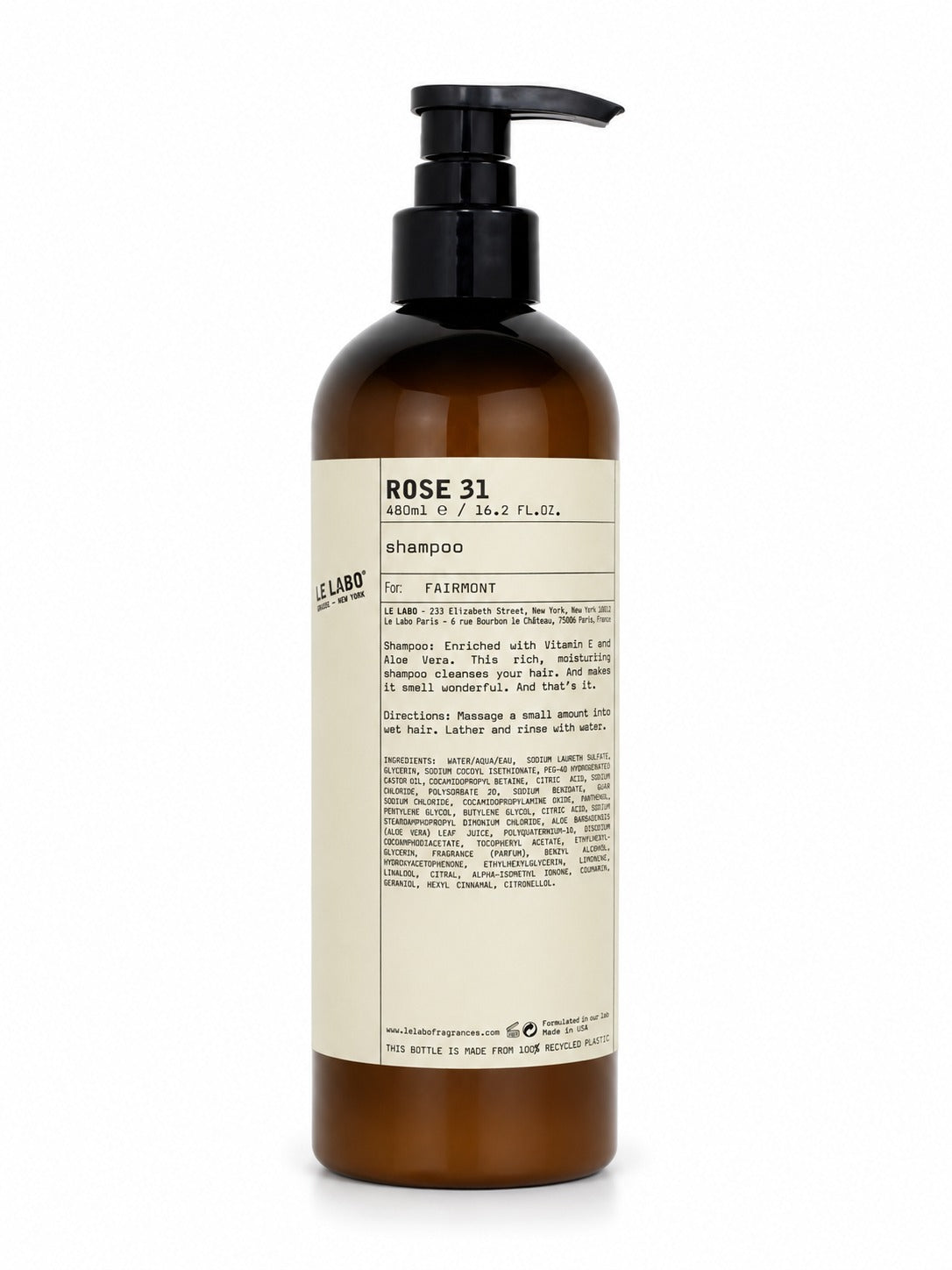 Le Labo Rose 31 Shampoo Hotels Line Edition 480ml