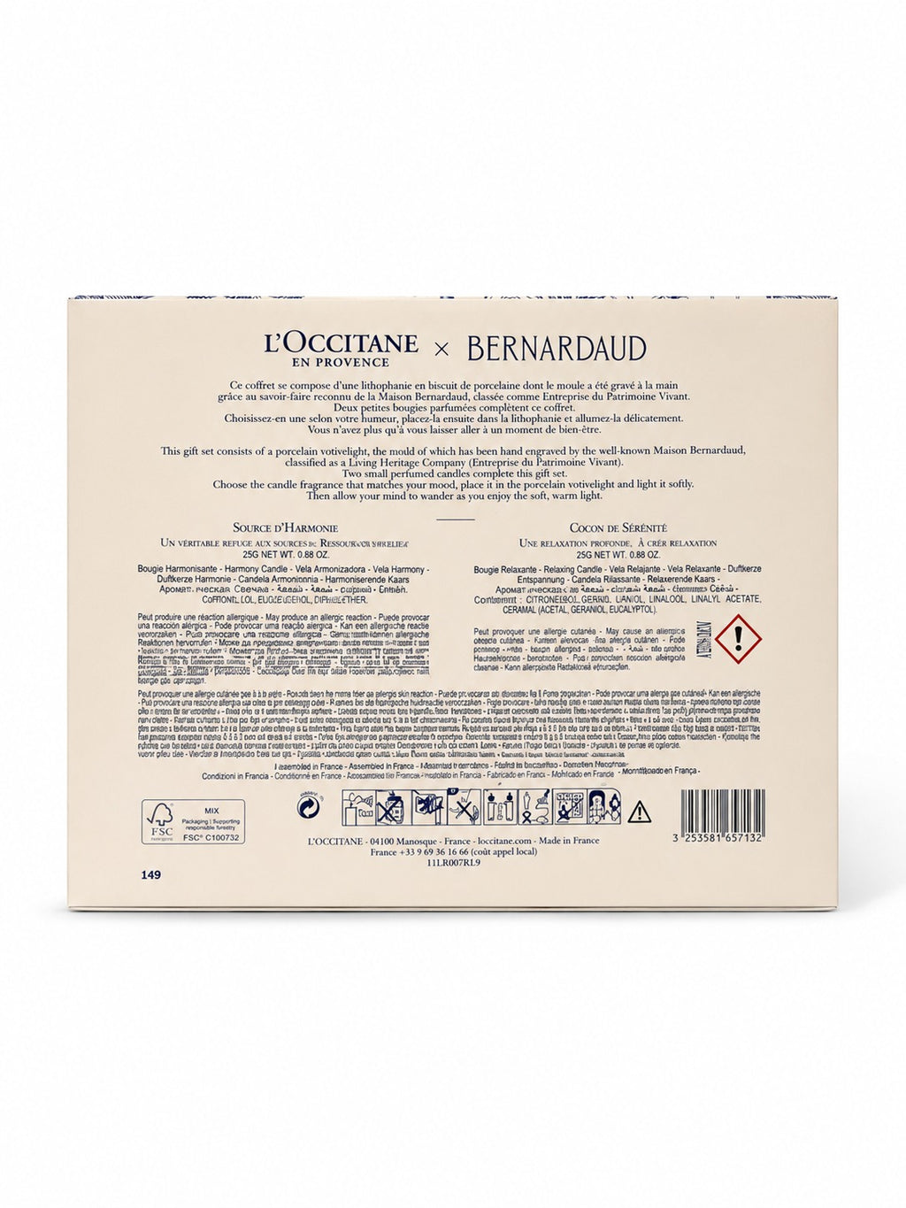 L'occitane en Provence x Bernardaud Gift Set - 3pc