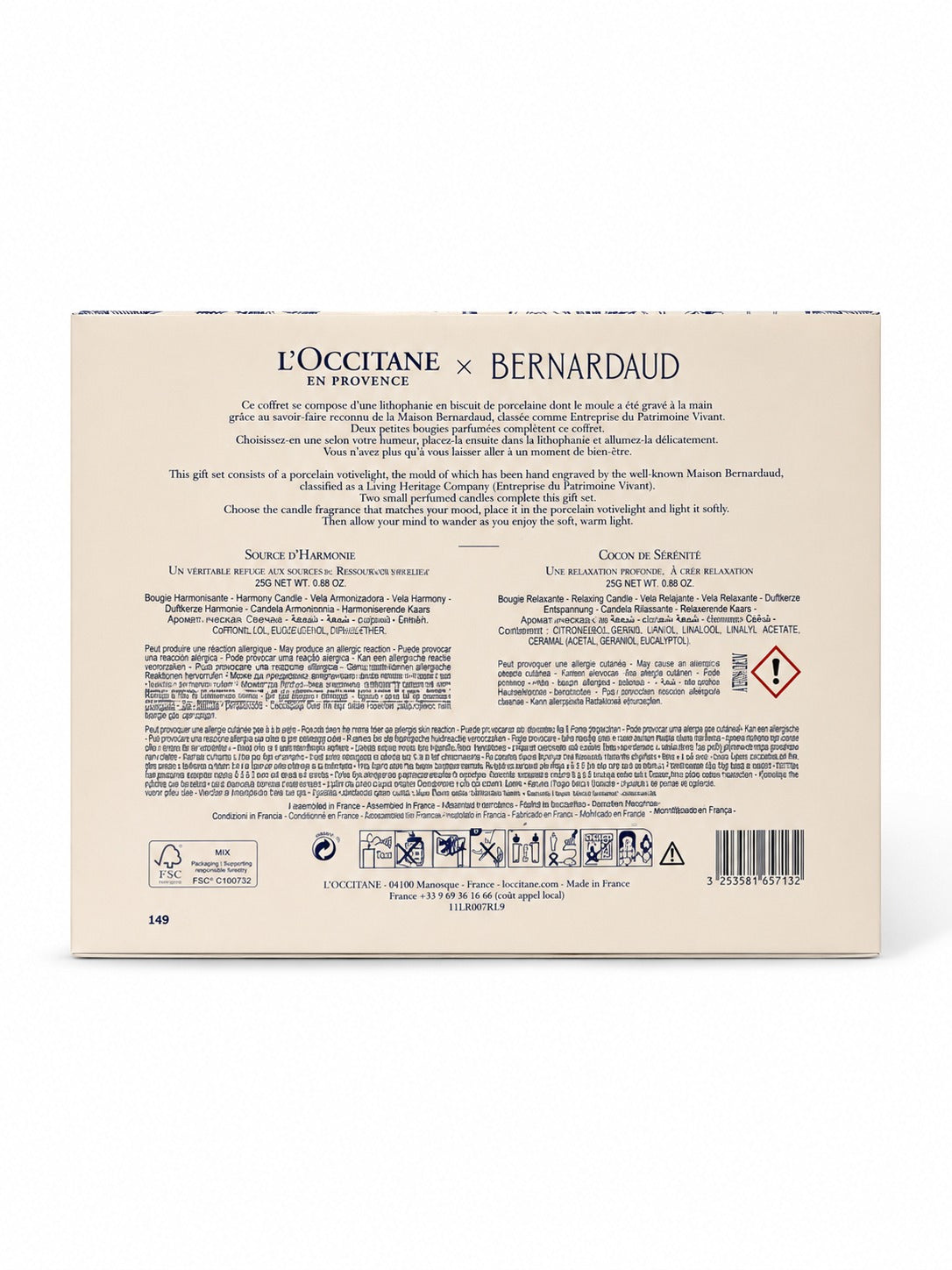 L'occitane en Provence x Bernardaud Gift Set - 3pc